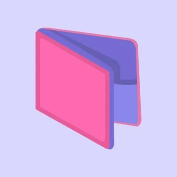 Pink wallet sing vector illustration. Logo Stock Illustration