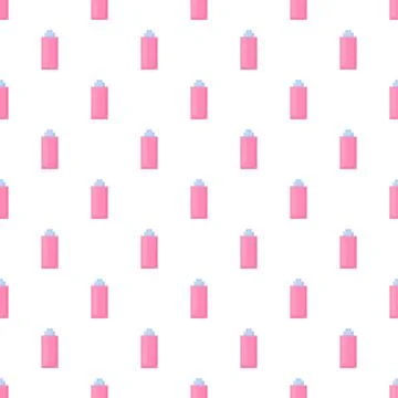 Pink water bottles seamless pattern for fitness design Illustrazione stock
