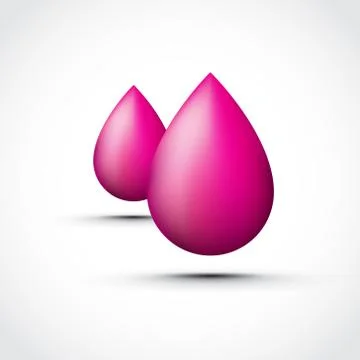 Pink water droplets Stock-Illustration