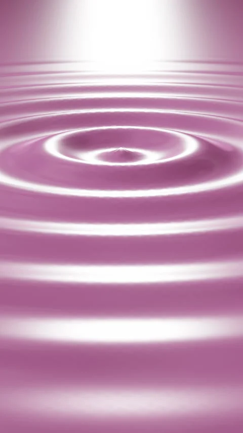 Pink Water Ripple Concentric Circles Surface Vertical Seamless Loop 動画素材 345852672
