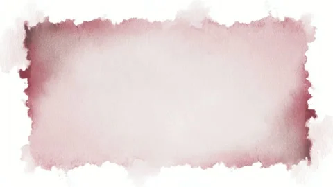 Pink watercolor border frame with empty center for text overlay, hand drawn.. Stockbeeldmateriaal 342041152