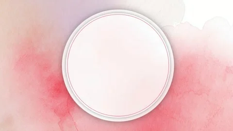 Pink watercolor circular frame with copy space text overlay, hand drawn dig.. Stockbeeldmateriaal 342046483