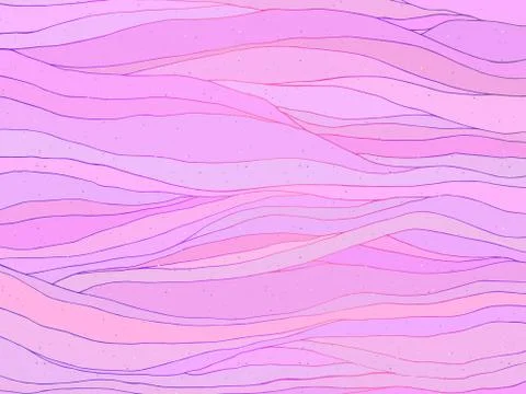 Pink waves pattern vector 库存插图