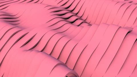 Pink Wavy band surface イラスト素材