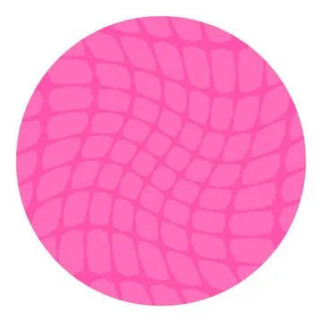 Pink wavy grid pattern round shape flat vector illustration graphic design Stock Illustration