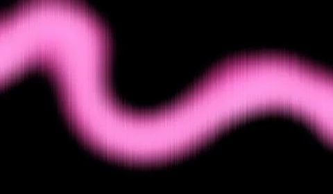 Pink wavy lines create an abstract background with a blurred flowing aesthe.. Illustrazione stock