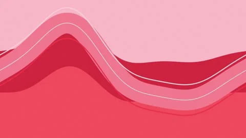 Pink wavy ribbons morphing seamless loop motion background Stock Footage 345601076