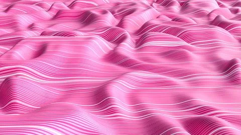 Pink weave lines. Abstract background colored dynamic waves cloth wavy fold.. Stock-Illustration