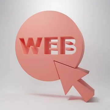 Pink Web and graphic design icon isolated on pink background. Creative and .. Stock-Illustration