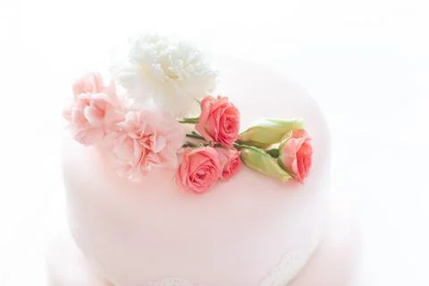 Pink wedding cake Stock Photos