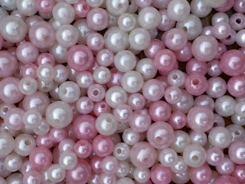 PINK WHITE BEAD Stock Photos