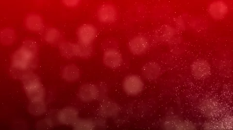 Pink &amp; White Bokeh Orb Shaped Particles on a Red Background Vidéo 62903284