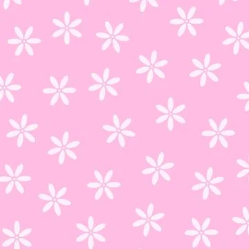 Pink White Floral Decorative Pattern Background Stock Illustration