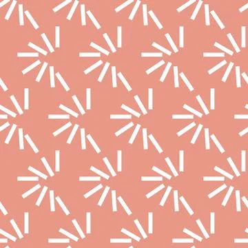 Pink white seamless pattern with abstract rectangle ornament for clothing des Stockillustratie
