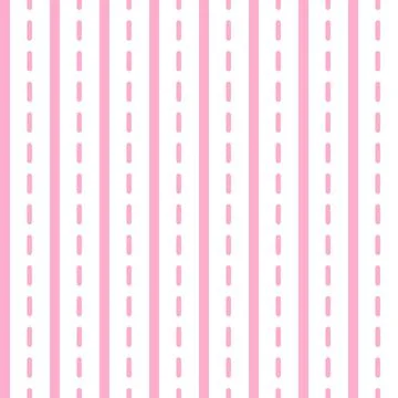 Pink white stripes seamless pattern. Vector illustration. Stock Illustration