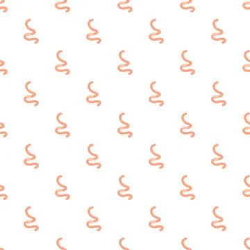 Pink wiggly lines creating a seamless pattern Stock Illustration