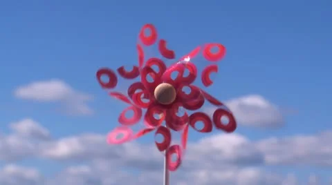 Pink windmill Video stock 22150669