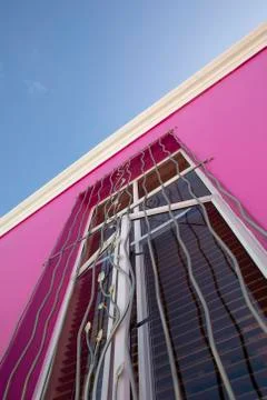 PINK WINDOW Stock Photos