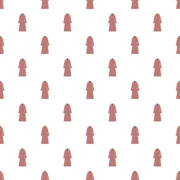 Pink winter coat clothing pattern seamless background Stock Illustration