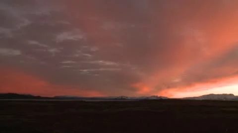 Pink Winter Sky Stock Footage 8837945