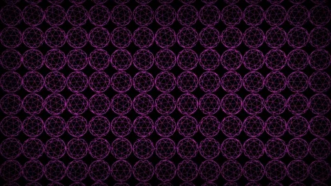 Pink wired icosphere rotating slowly on black background Stock Footage 307668940