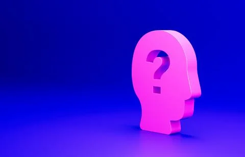 Pink Worker icon isolated on blue background. Business avatar symbol user Illustrazione stock
