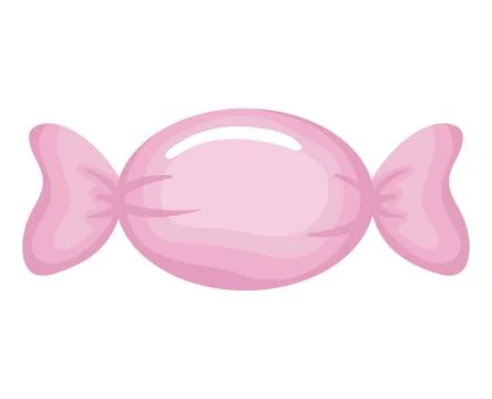 Pink wrapped candy Stock Illustration
