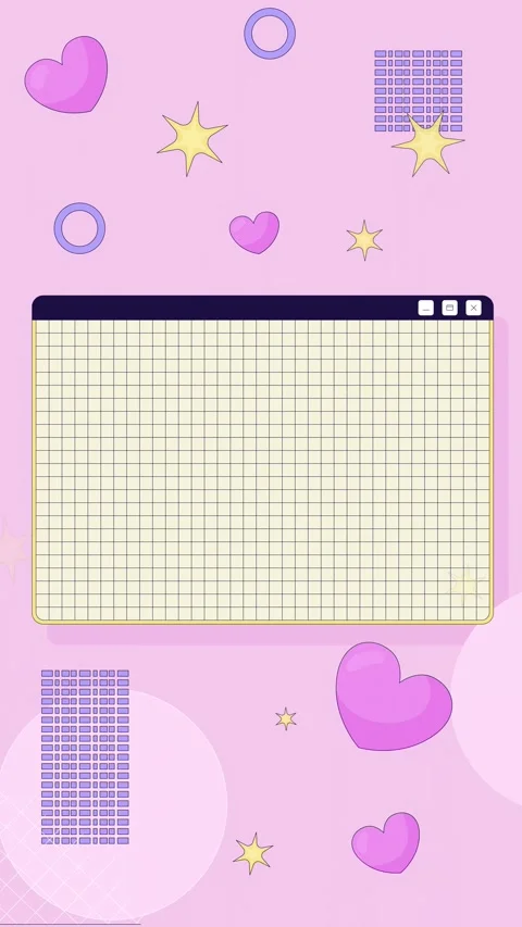 Pink Y2K retro computer window lofi animated vertical background Stock-Footage 337033247