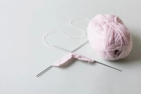 Pink yarn thread Stock Photos