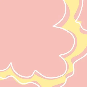 Pink Yellow Soft Organic Shape Background Stock Illustration