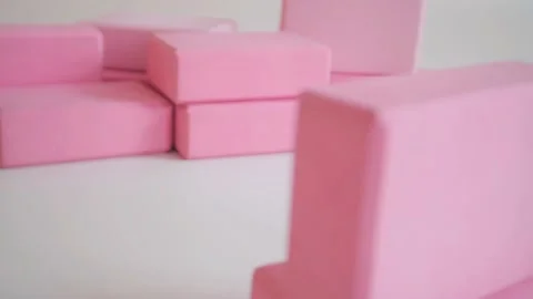 Pink yoga blocks&amp; Stock Footage 171461941