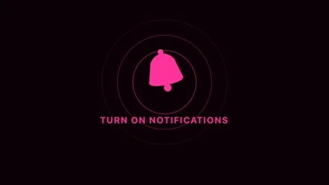 Pink YouTube Bell Notification Ring Animation Loop Stockbeeldmateriaal 342619604