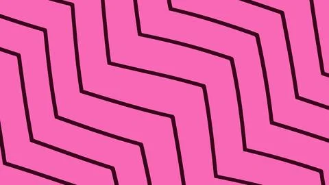 Pink zigzag pattern with black lines Stock Illustration