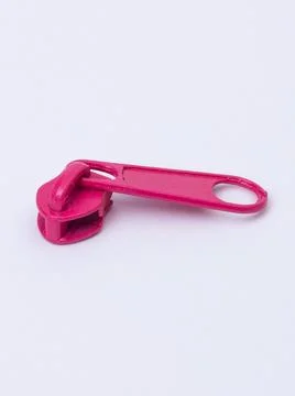 Pink zipper pull angled view 写真素材