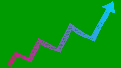 Pinkblue arrow green Stock Footage 233081857