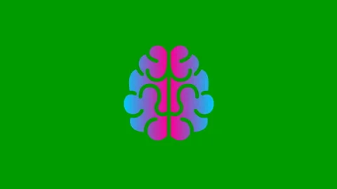 Pinkblue brain ray green Stock Footage 233628225