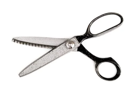 Pinking shears scissors with zig zag pattern Stock Photos