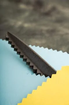 Pinking shears scissors with zig zag pattern Stock Photos
