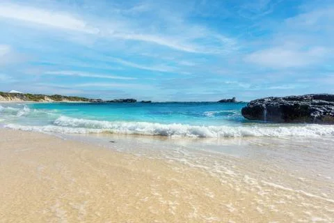 Pinky Beach at Rottnest island in Perth, Western Australia Stock Photos