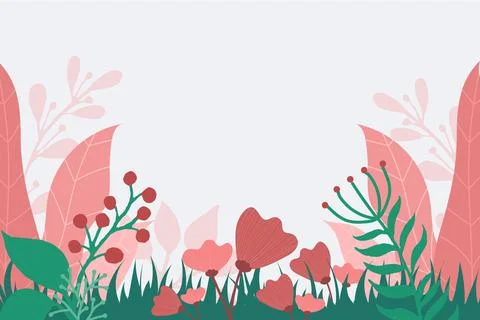 Pinky Floral Background Vector Stock Illustration