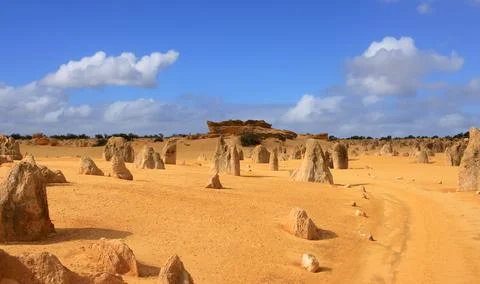 Pinnacle desert Australia Stock Photos
