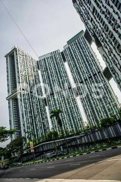 Pinnacle Huge Apartment bulding in Singapore Stock Photos