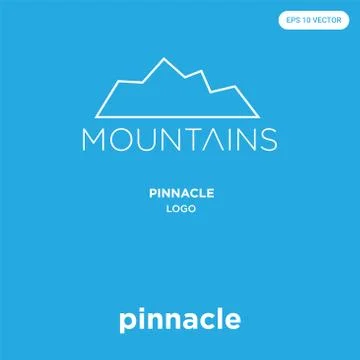 Pinnacle icon isolated on blue background Illustrazione stock gratuita
