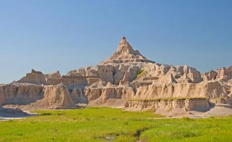 Pinnacle over the badlands Photos