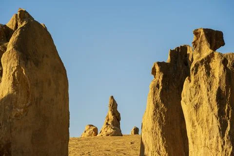 The Pinnacles desert in WA. Stock Photos