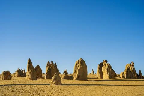 The Pinnacles desert in WA. Stock Photos