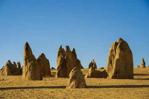 The Pinnacles desert in WA. Stock Photos