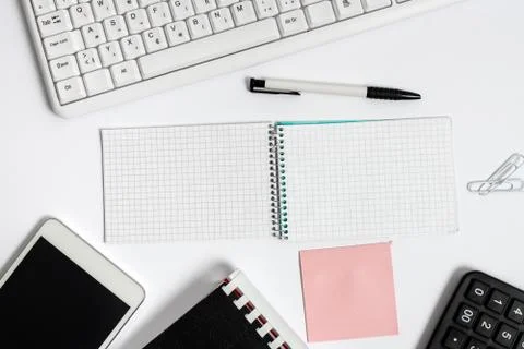 Pinned Different Color Sticker Notes. Paper Notebook Accessories And School 스톡 사진