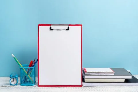 Pinned Different Color Sticker Notes. Paper Notebook Accessories And School 스톡 사진