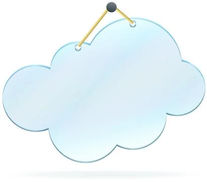 Pinned glass cloud frame Stock Illustration
